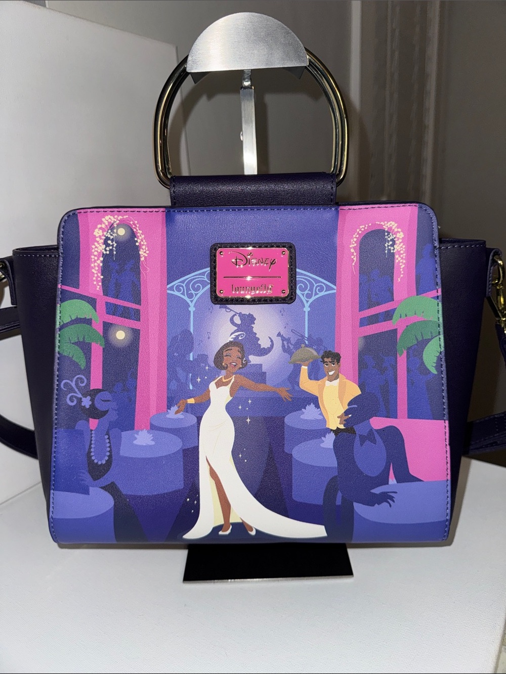 Loungefly Disney Tiana's Palace Crossbody Satchel Purse - Picture 2 of 15